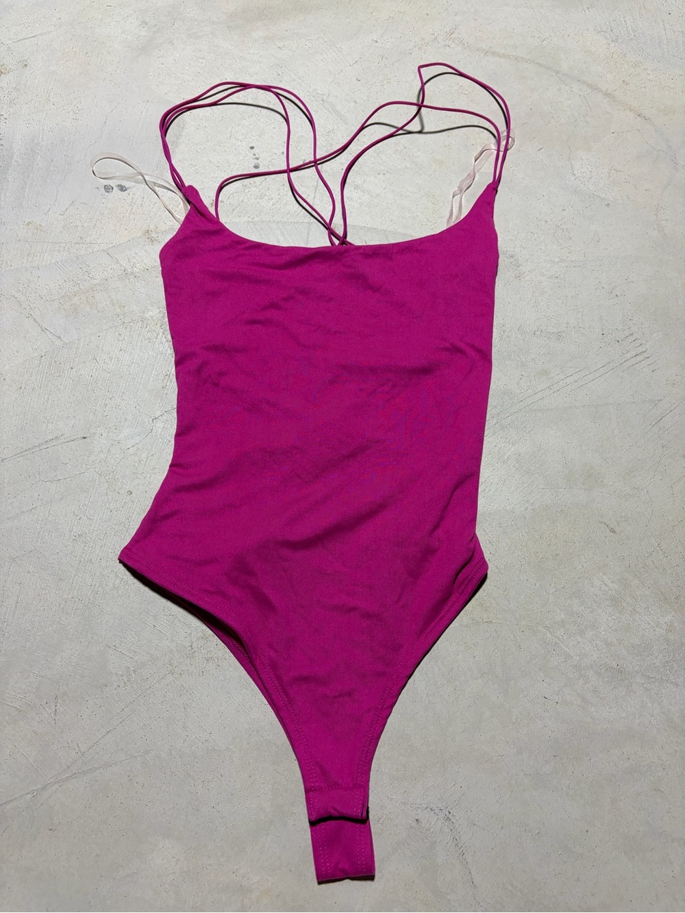 Windsor NWT Hot Pink tank top bodysuit with Strappy Back medium